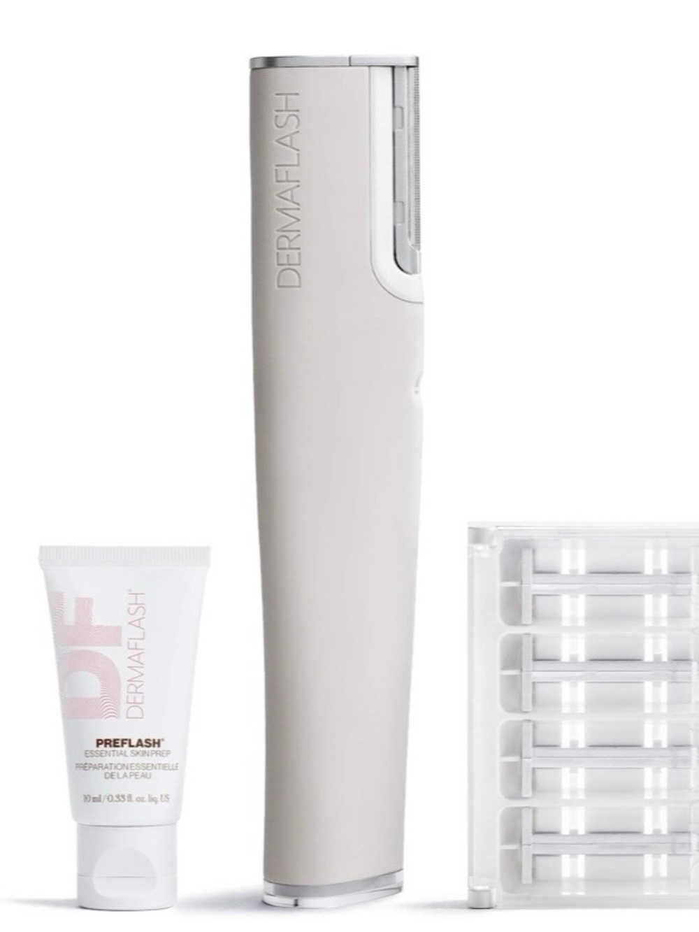 DERMAFLASH - Dermaplaning Device with Prep Gel and Blade Refills